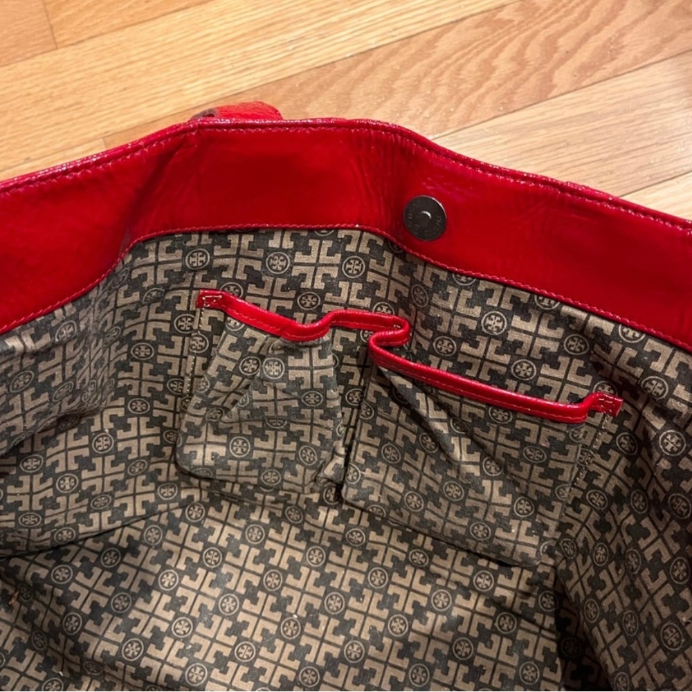 patent leather tory burch